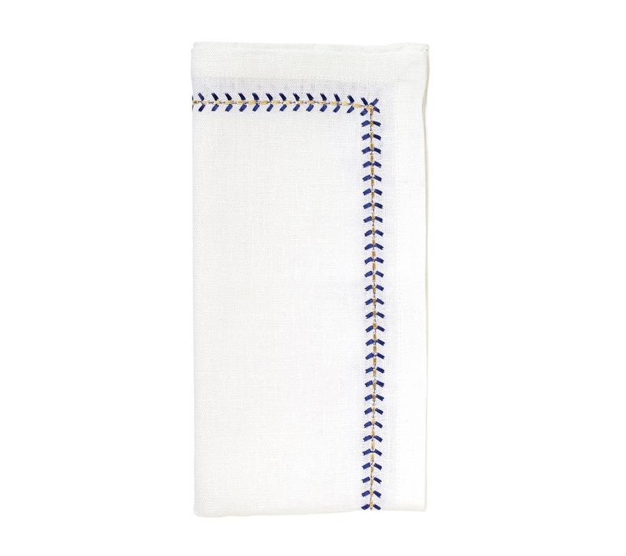 Kim Seybert Herringbone Cobalt Napkin