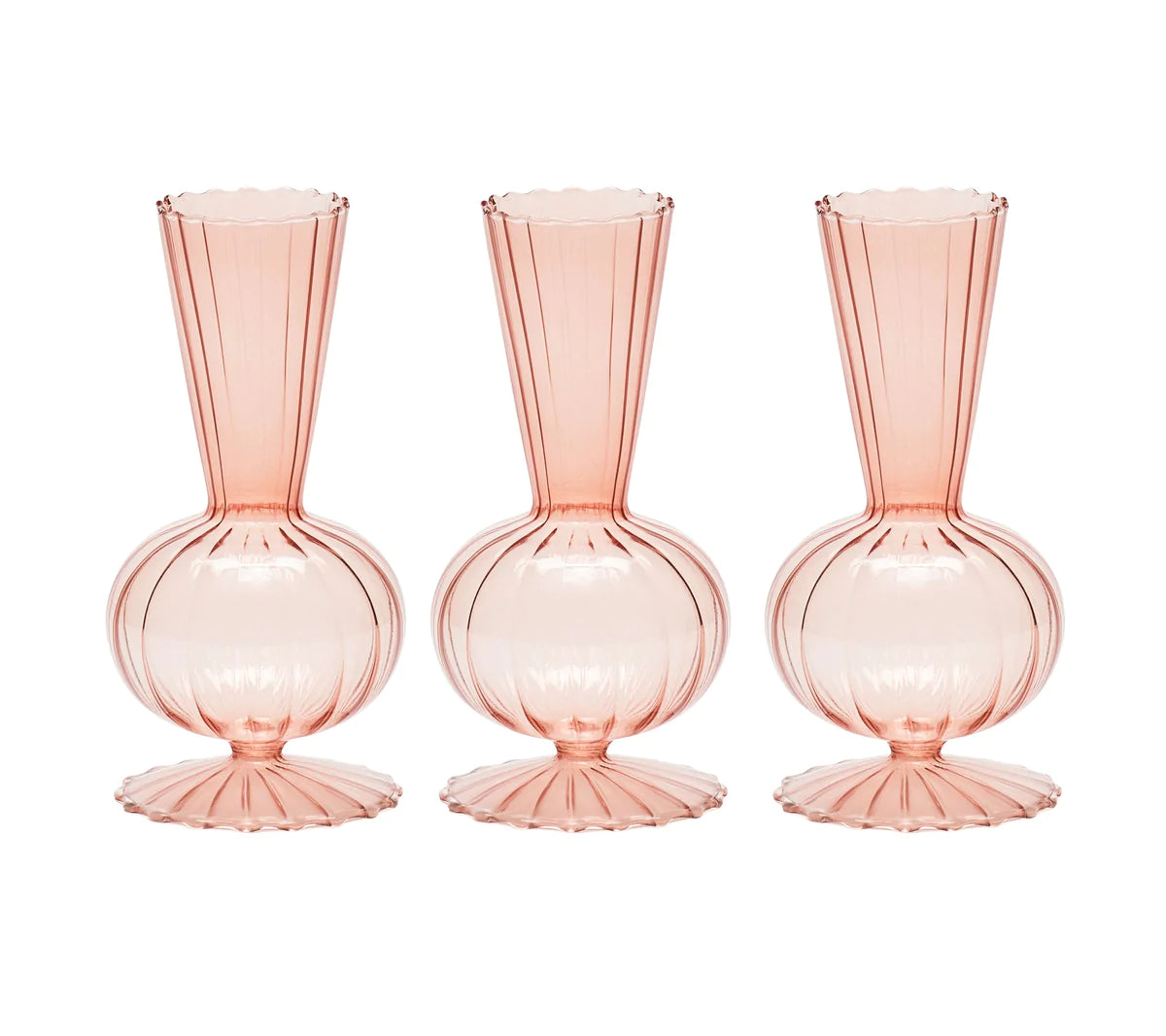 Kim Seybert Tess Blush Bud Vase Set of 3