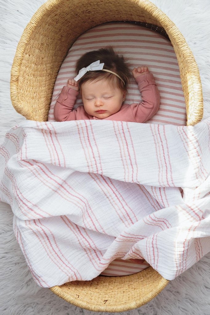 Pink Rainbow Swaddle Set
