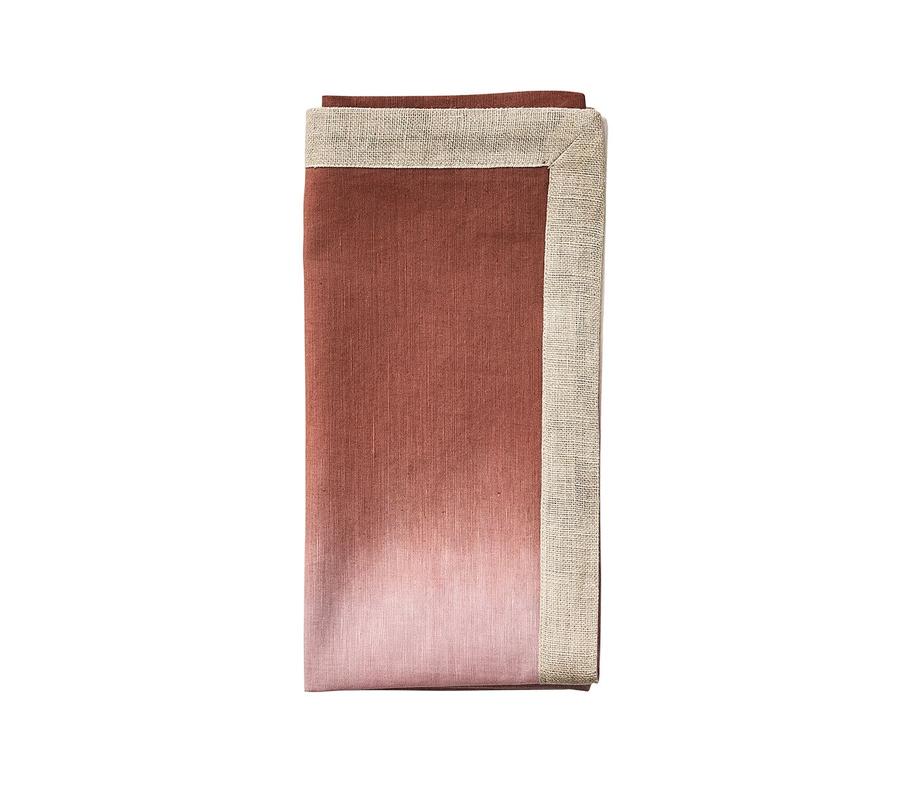 Kim Seybert Dip Dye Mauve & Brown Napkin