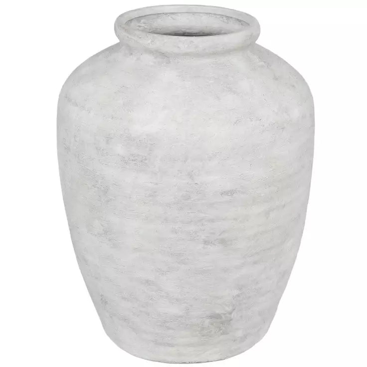 White Distressed Vase