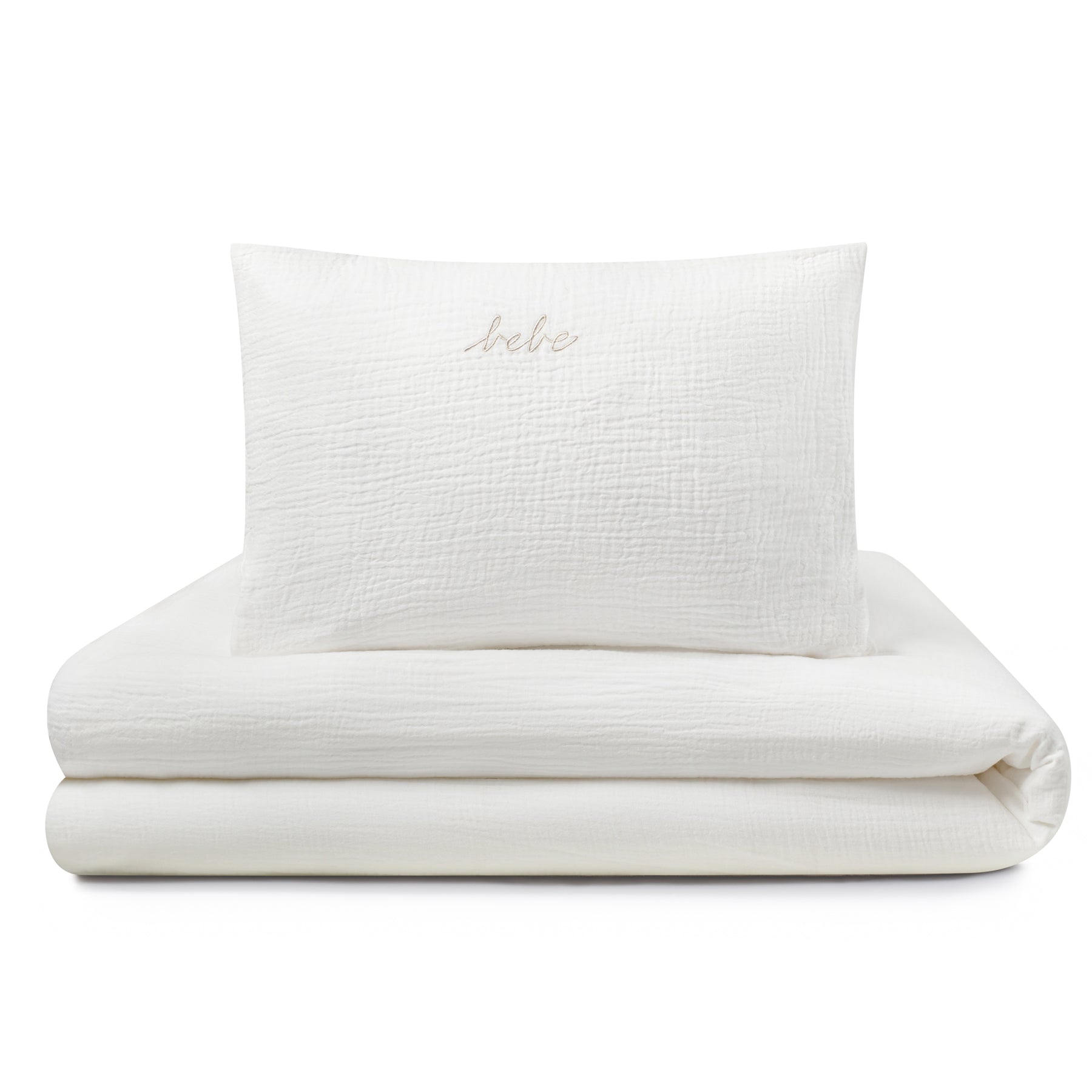 DH Gauze 3 Piece White Crib Set in Pouch