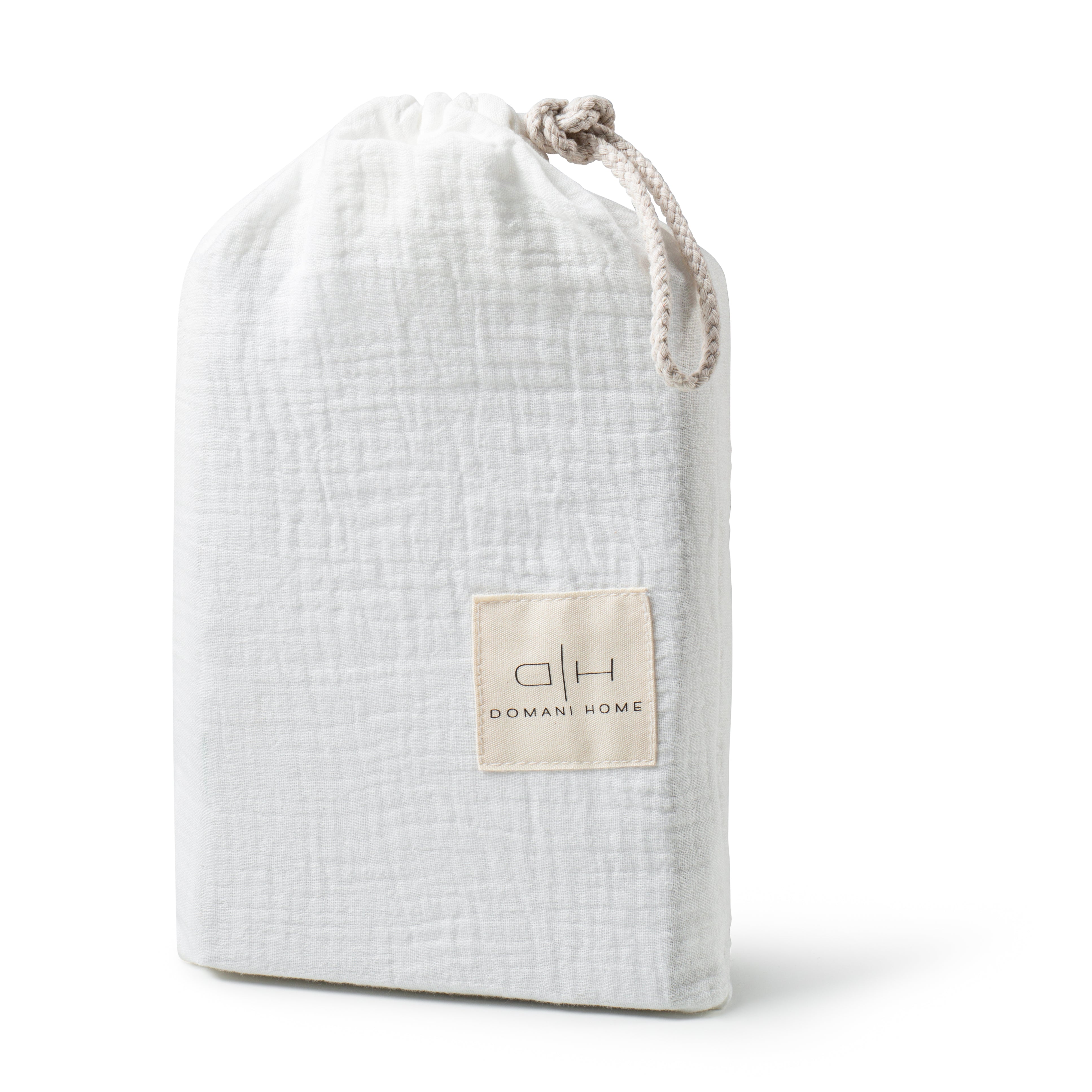 DH Gauze 3 Piece White Crib Set in Pouch