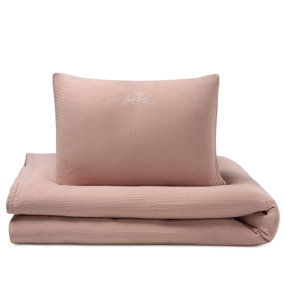 DH Gauze 3 Piece Pink Crib Set in Pouch