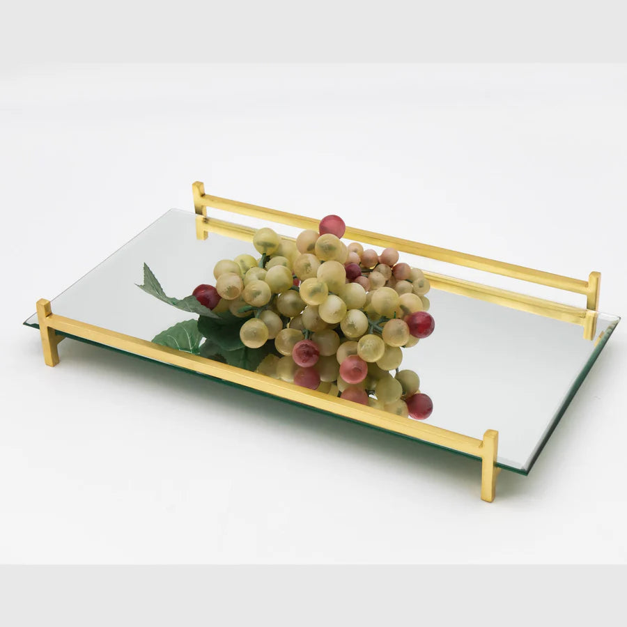 Wire Mirrored Serving Tray