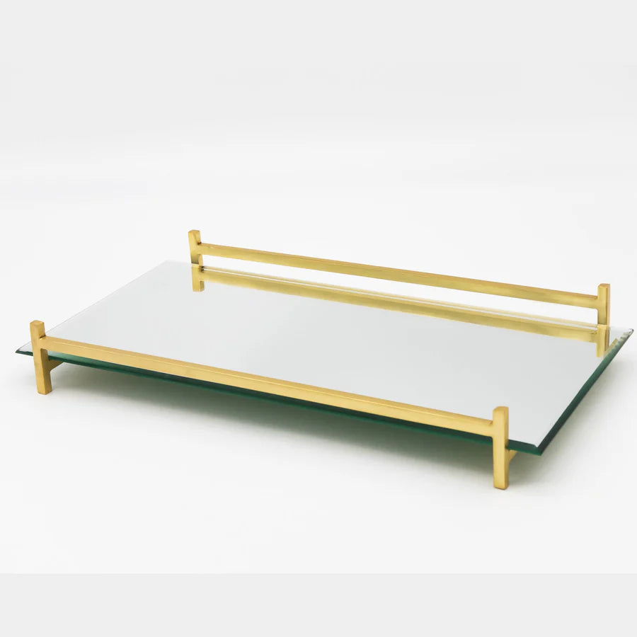 Wire Mirrored Serving Tray