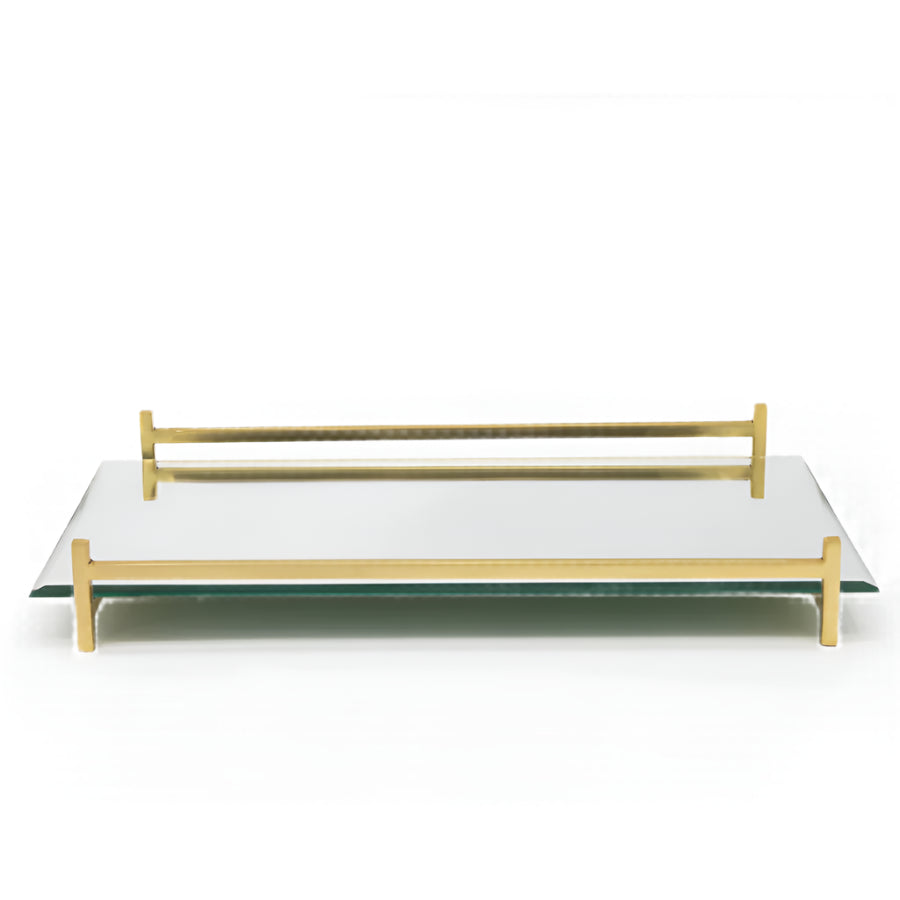 Wire Mirrored Serving Tray