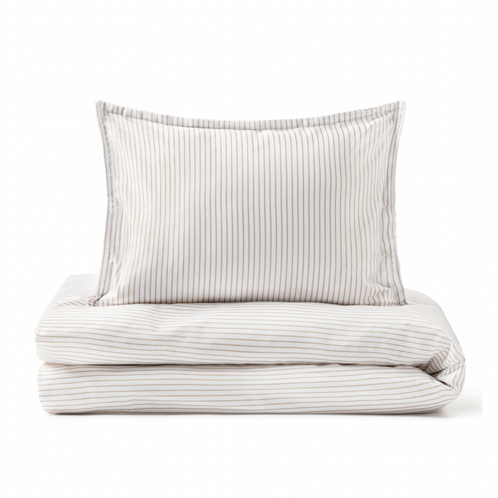 DH Beige Pinstripe Adelina Fitted Sheet