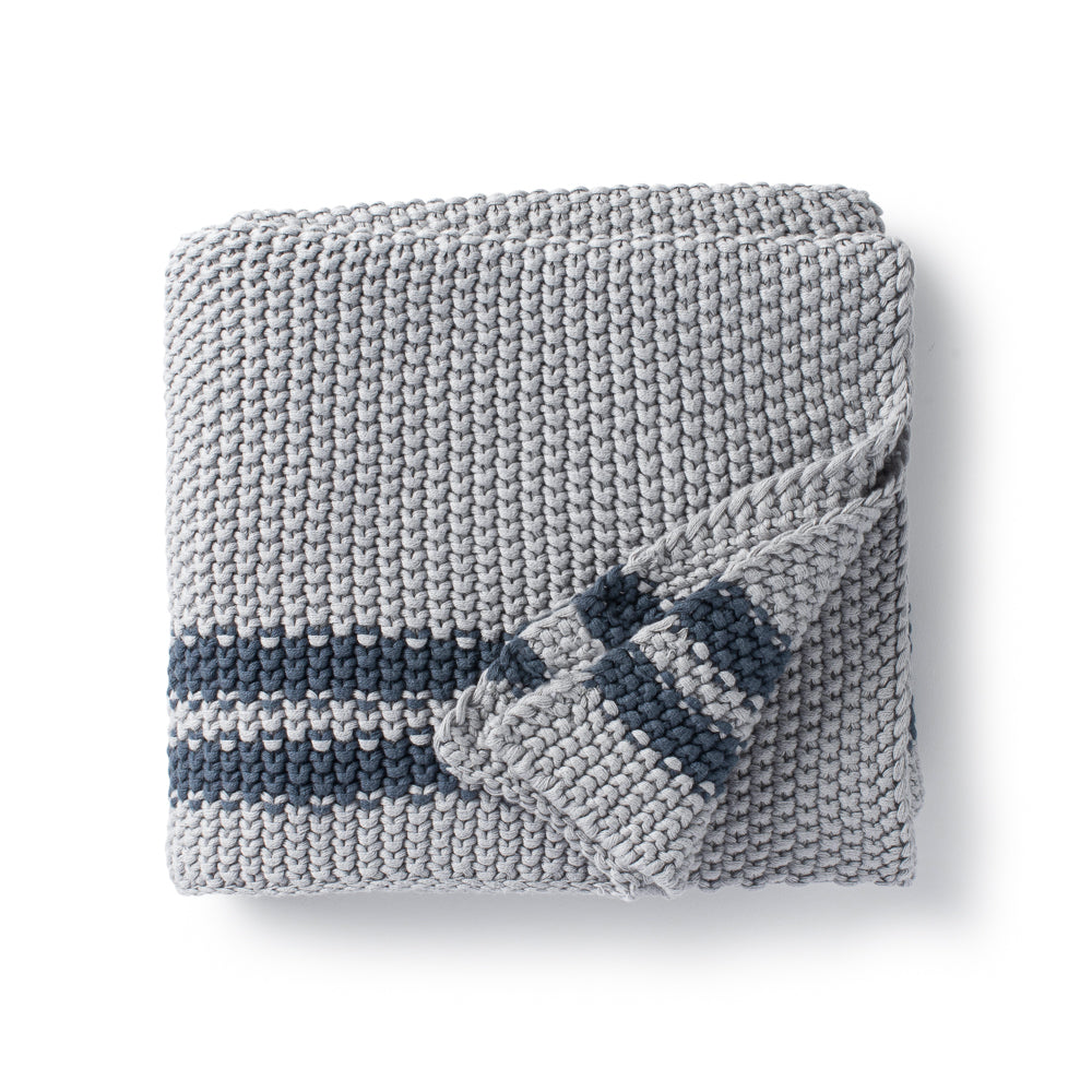 DH Marici Cool Blue Striped Baby Blanket