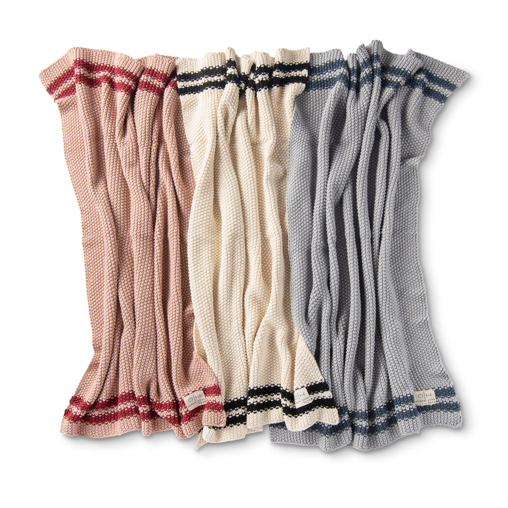 DH Marici Cool Blue Striped Baby Blanket