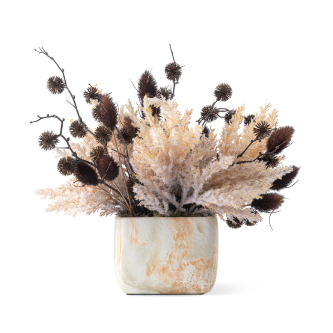 DH Pampas Thistle Square Pot