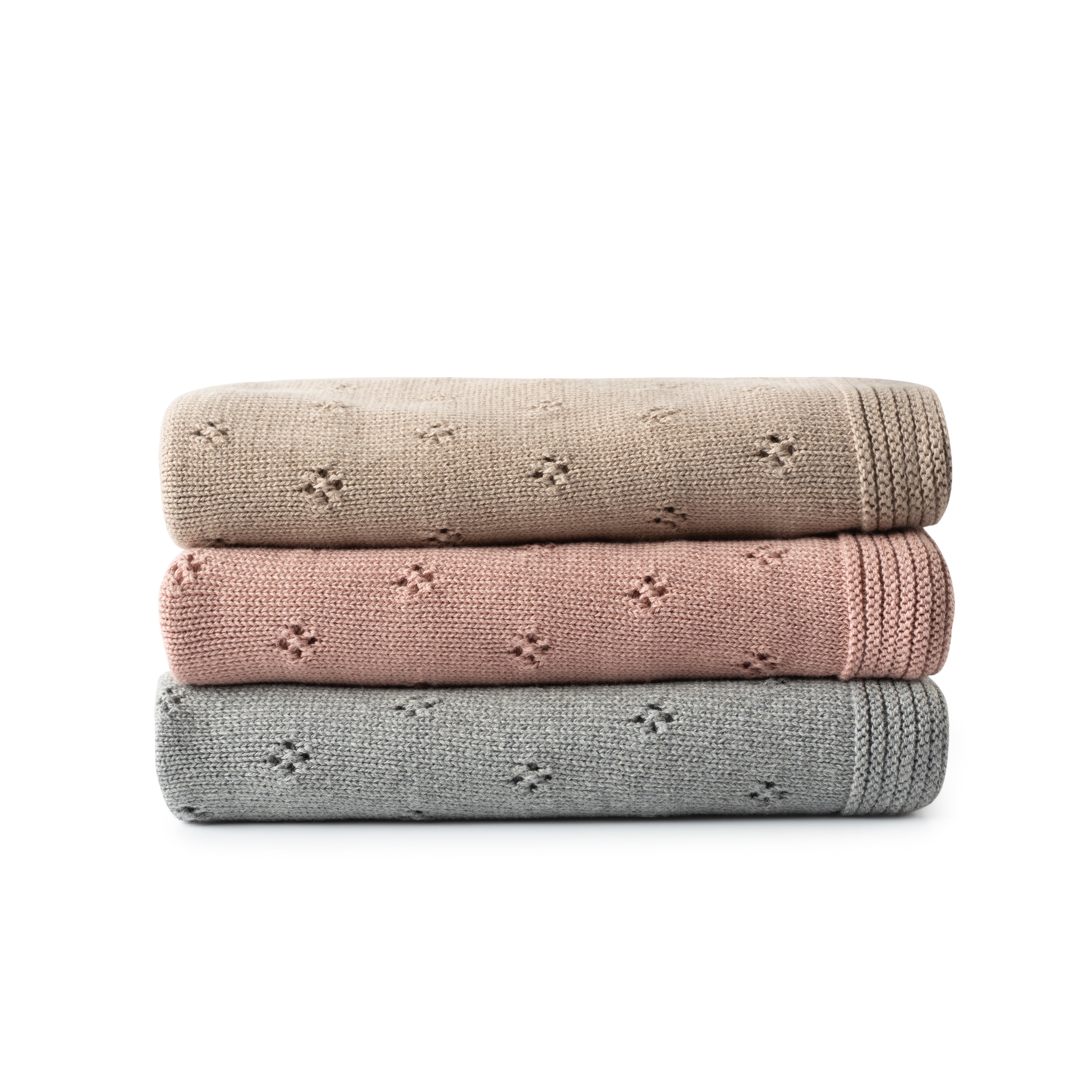 DH Flower Gray Baby Blanket
