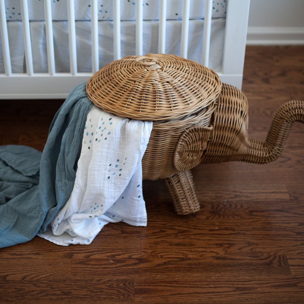 Blue Dots Swaddle Set